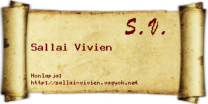 Sallai Vivien névjegykártya